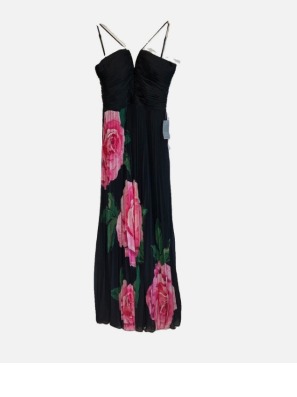 XSCAPE Woman Floral Print Halter Neck Gown Size: 8